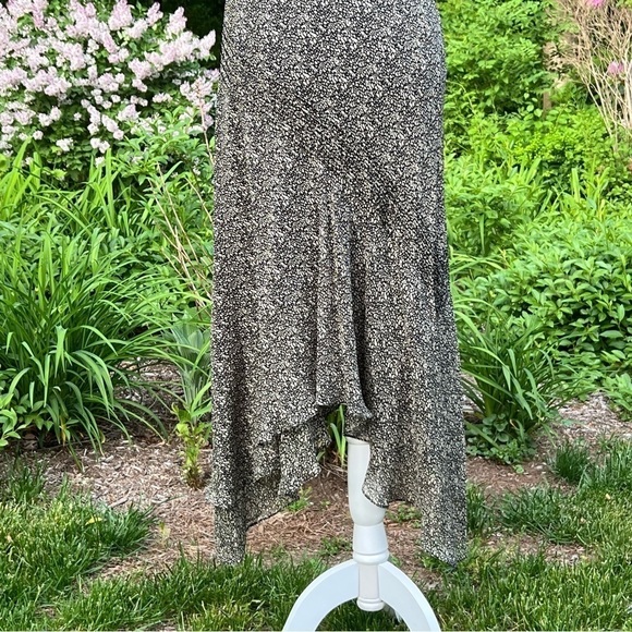 Adrianna Papell Flowy Flutter Sleeve Silk Maxi Dress Size 8 - Picture 6 of 10